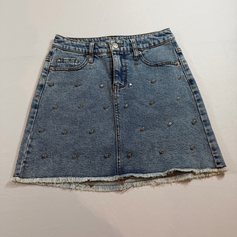 wild fable Blue Studded Denim Mini Skirt size 4